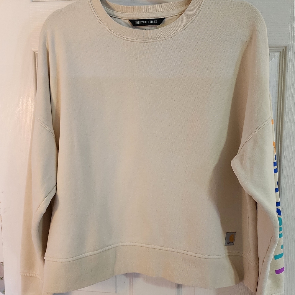 Carhartt Women's Cream Sweater. Large 12-14 NWOT
